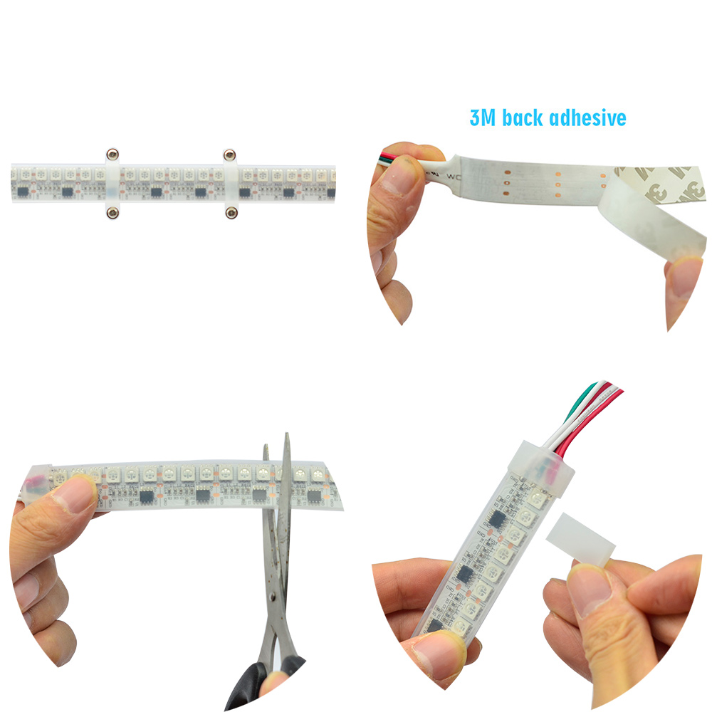 WS2811 DC12V 144LEDs Programmable LED Strip Lights, Addressable Digital Full Color Chasing Flexible LED Strips, Outdoor Waterproof, 1m/3.28ft Per Reel By Sale WS2811 DC12V 144LEDs Programmable LED Strip Lights, Addressable Digital Full Color Chasing Flexible LED Strips, Outdoor Waterproof, 1m/3.28ft Per Reel By Sale